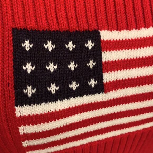Vintage 90’s Krystal Kobe American Flag Sleeveless Knit Top S/M - Picture 4 of 5